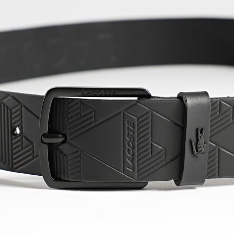 Lacoste - Ceinture En Cuir The Blend Noir