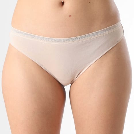 Tommy Hilfiger - Lote de 3 tangas para mujer 5594 Blanco Beige Negro