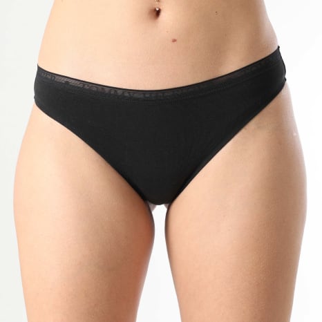 Tommy Hilfiger - Lote de 3 tangas para mujer 5594 Blanco Beige Negro