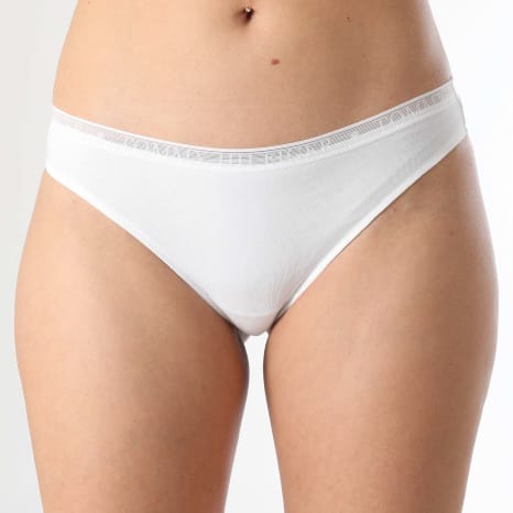 Tommy Hilfiger - Lote de 3 tangas para mujer 5594 Blanco Beige Negro