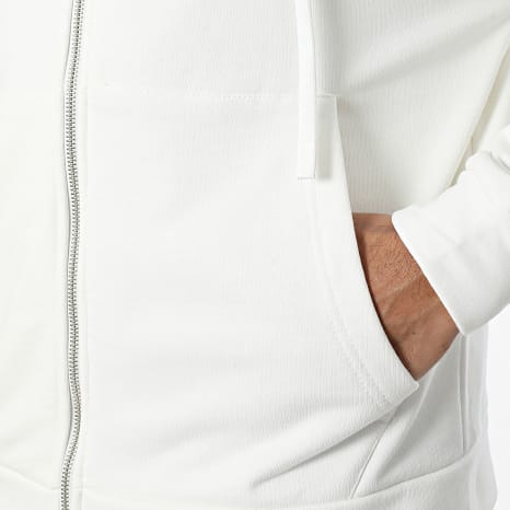 ADJ - Sweat Zippé Blanc