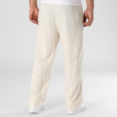 LBO - Pantalón Ancho Lino 1865 Beige
