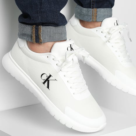 Calvin Klein - Zapatillas 3 Eva Runner Mesh 1264 Triple Blanco Brillante