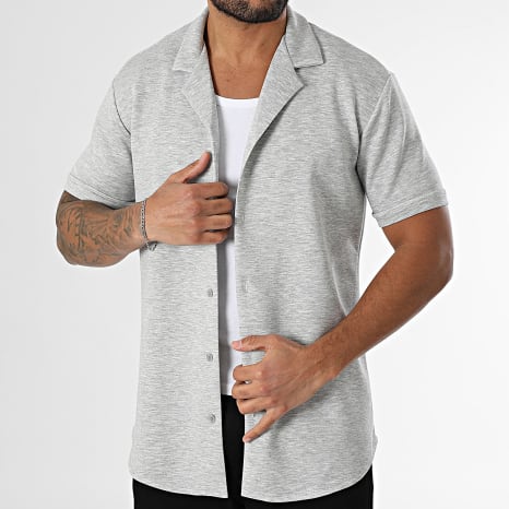 Uniplay - Chemise Manches Courtes Gris Chiné