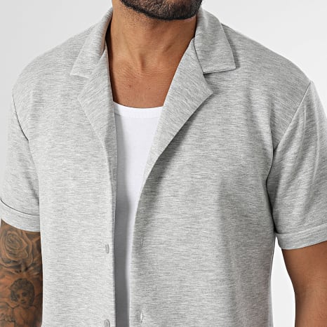 Uniplay - Chemise Manches Courtes Gris Chiné
