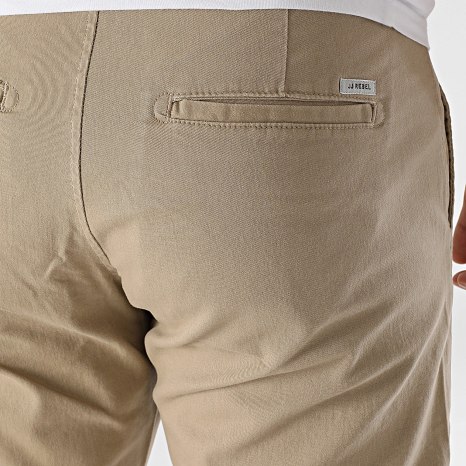 JJ Rebel - Pantalon Chino Relaxed Fit Kenni Sharp Camel