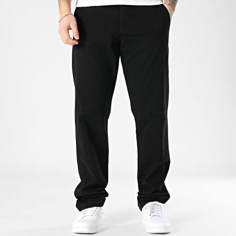 JJ Rebel - Pantalon Chino Relaxed Fit Kenni Sharp Noir