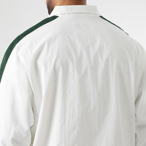 Lacoste - Zipped Jacket Embroidered Logo Crocodile White Dark