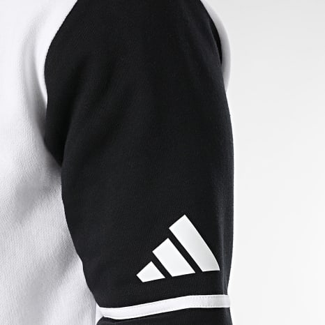 Adidas Sportswear - Sweat Crewneck A Bandes SQ25 JD2959 Blanc Noir