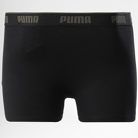 Puma - Lot De 3 Boxers 701234187 Vert Kaki Noir