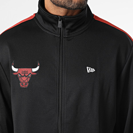 New Era - Sweat Zippé A Bandes Chicago Bulls 60596474 Noir
