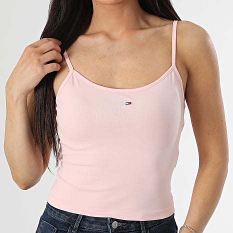 Tommy Jeans - Lot De 2 Débardeurs Femme Essential 8148 Blanc Rose