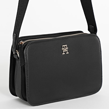 Tommy Hilfiger - Sac A Main Femme Logotape Camera 7229 Noir Doré