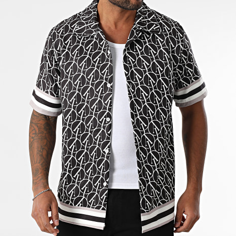 KZR - Chemise Manches Courtes Noir Blanc