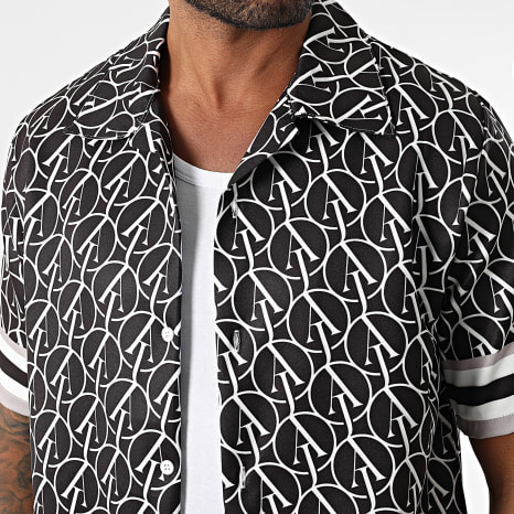 KZR - Chemise Manches Courtes Noir Blanc