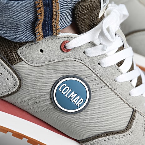Colmar - Zapatillas Travis Block 069 Warm Gray Military Green Stone Blue