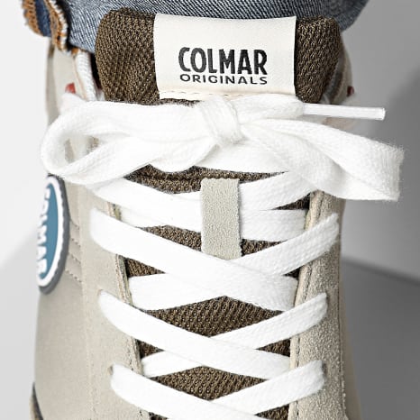 Colmar - Zapatillas Travis Block 069 Warm Gray Military Green Stone Blue