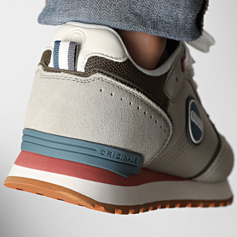 Colmar - Zapatillas Travis Block 069 Warm Gray Military Green Stone Blue