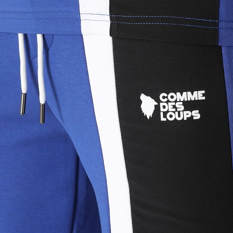 Comme Des Loups - Shorts Jogging Amalfi Azul Real Negro Blanco