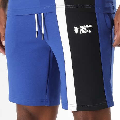 Comme Des Loups - Shorts Jogging Amalfi Azul Real Negro Blanco