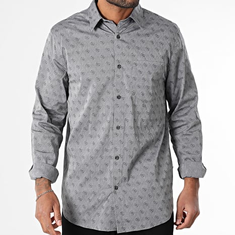 Guess - Chemise Manches Longues Regular Fit M5GH65-WFXX1 Gris