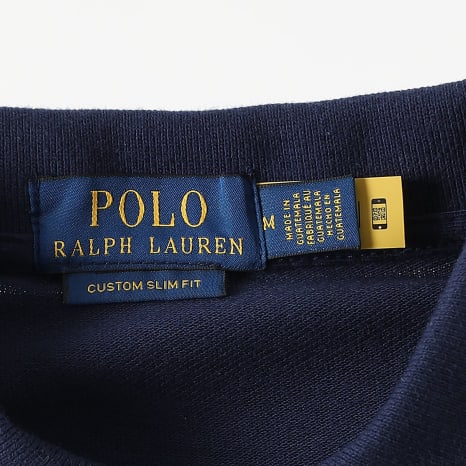 Polo Ralph Lauren - Polo Manches Courtes Custom Slim Fit Big Player Bleu Marine