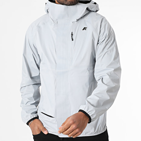 K-Way - Cortaviento Capucha Zippé Roche Gris