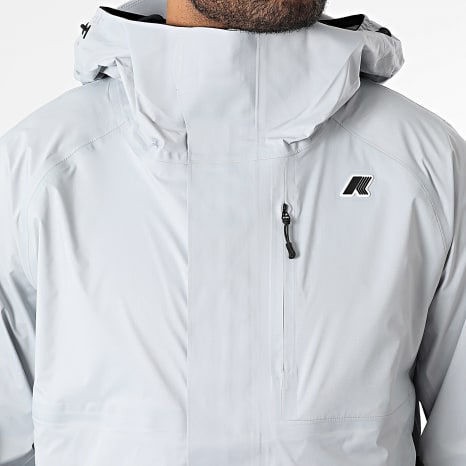 K-Way - Cortaviento Capucha Zippé Roche Gris