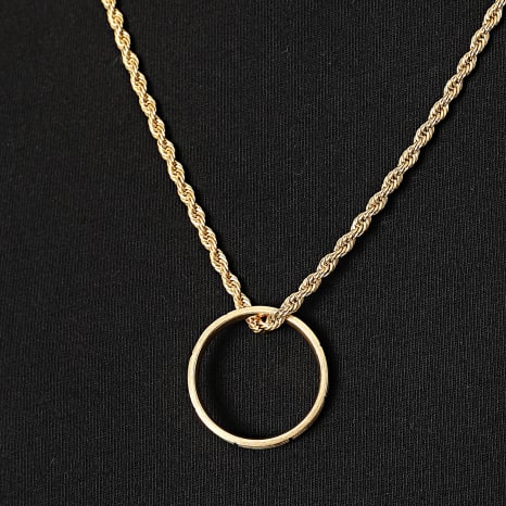 LBO - Halskette Mit Goldenem Ring-Anhänger