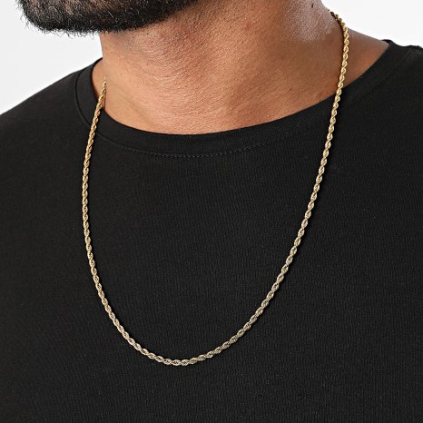 LBO - Collier Maille Corde 3mm Doré