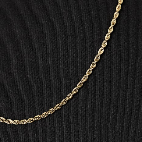 LBO - Collier Maille Corde 3mm Doré