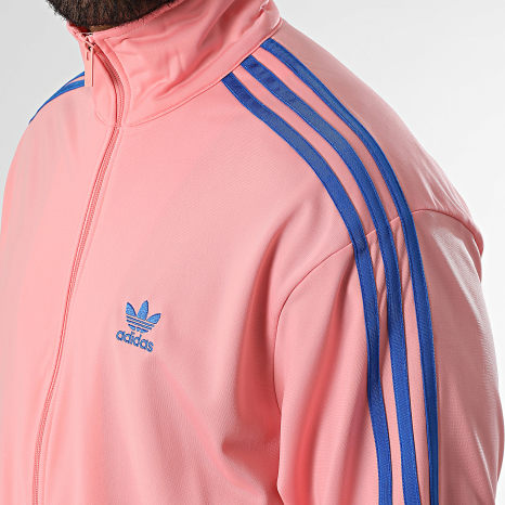 Adidas Originals - Firebird JZ4098 Pink Blue Stripe Zip Jacket - Ryses