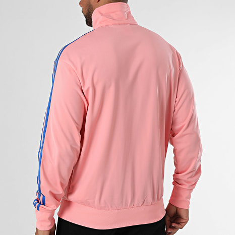 Adidas Originals - Firebird JZ4098 Pink Blue Stripe Zip Jacket - Ryses