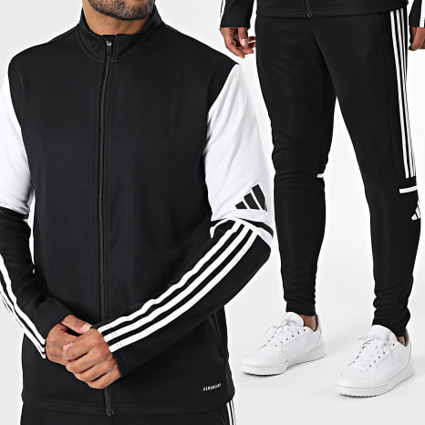Adidas Performance - Conjunto de Chándal SQ25 JE2774 JE2782 Negro Blanco