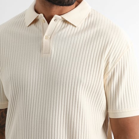 LBO - Polo Mangas Cortas Texturado 3800 Beige