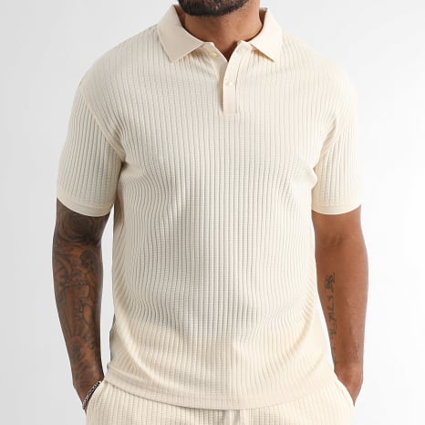 LBO - Polo Mangas Cortas Texturado 3800 Beige