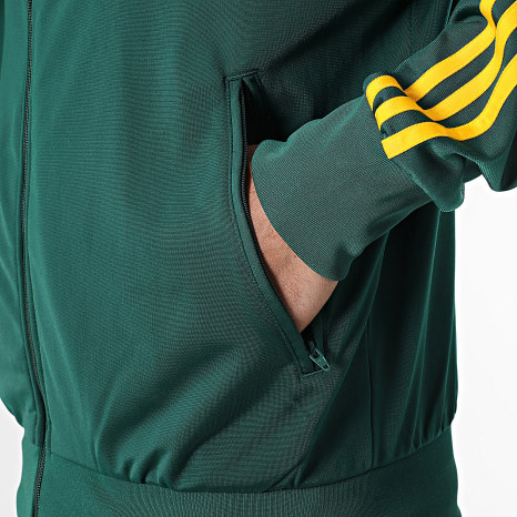 Adidas Originals - Firebird JZ4097 Green Yellow Stripe Zip Jacket