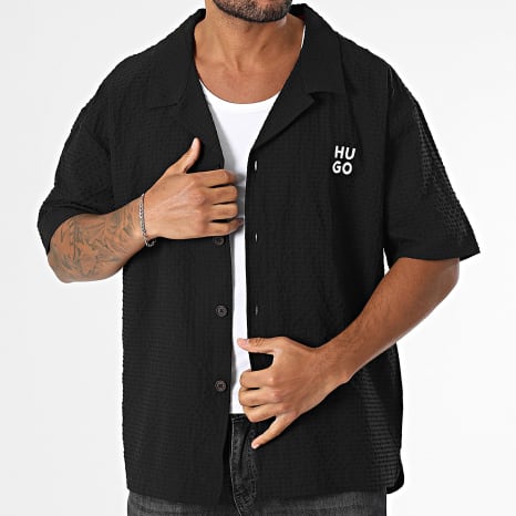 HUGO - Chemise Manches Courtes Chaffle 50540111 Noir