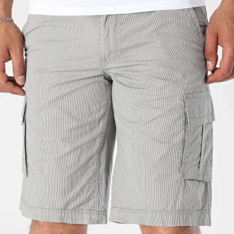 Teddy Smith - Short Cargo A Rayures Sytro 3 10411562D Gris
