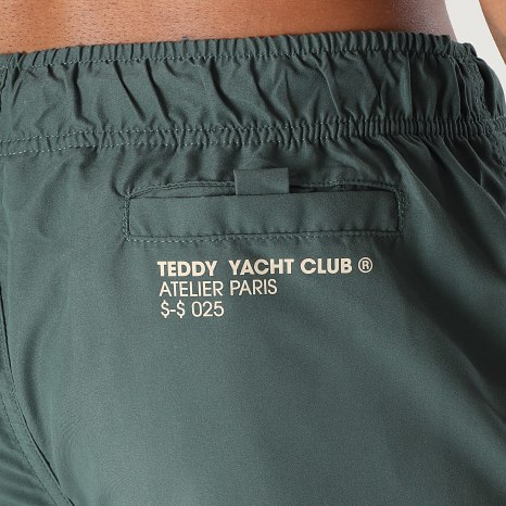 Teddy Yacht Club - Short De Bain Outline Vert Kaki Beige