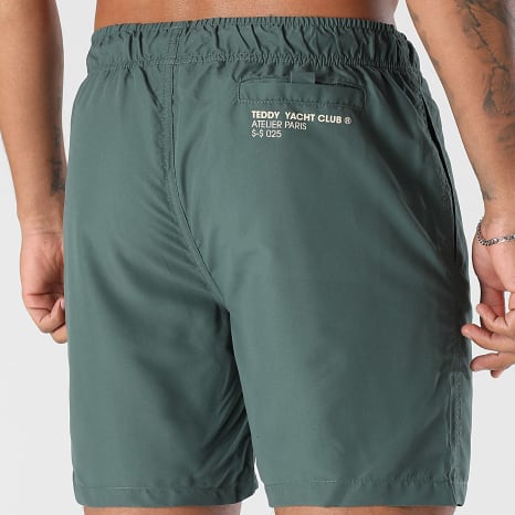 Teddy Yacht Club - Short De Bain Outline Vert Kaki Beige