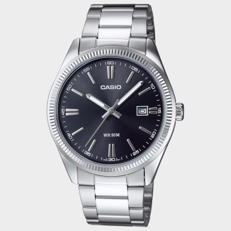 Casio - Montre Collection MTP-1302PD-1A1VEF Argenté Noir