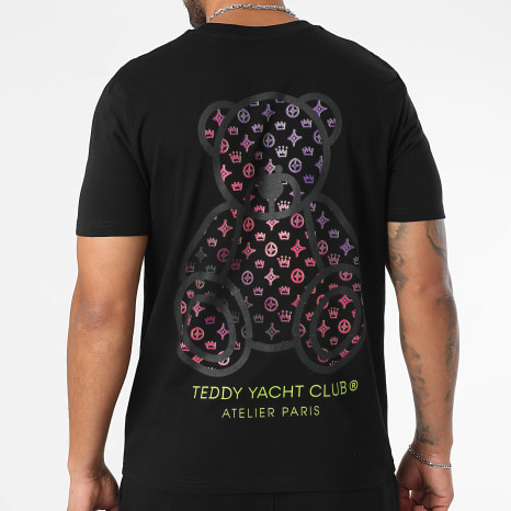 Teddy Yacht Club - Street Couture Gradient Black Tee Shirt and Jogging Short Set