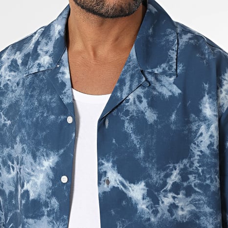 Uniplay - Chemise Manches Courtes 128 Bleu Marine Bleu Clair