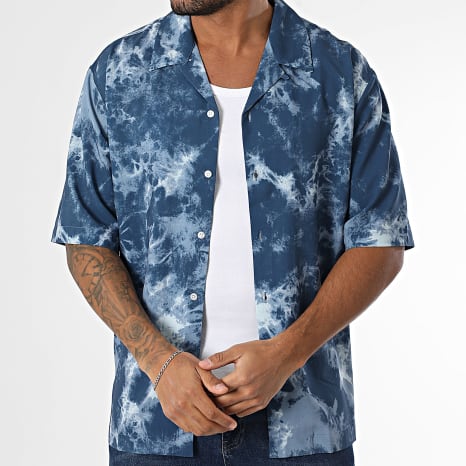 Uniplay - Chemise Manches Courtes 128 Bleu Marine Bleu Clair