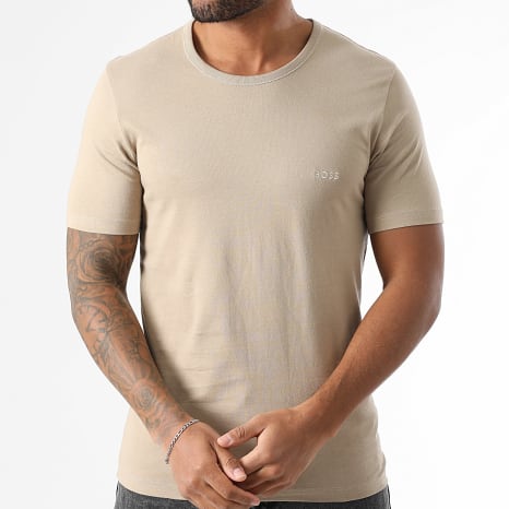 BOSS - Lot De 3 Tee Shirts 50532468 Noir Beige Blanc