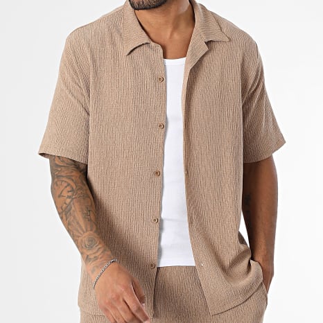 KZR - Ensemble Chemise Manches Courtes Et Pantalon 179 Beige