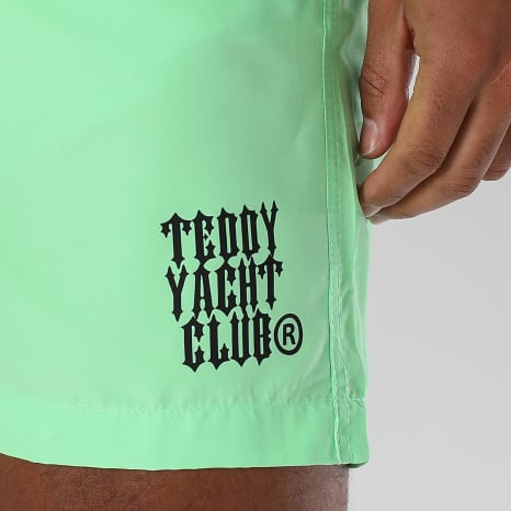 Teddy Yacht Club - Short De Bain Street Roll Vert Fluo Noir