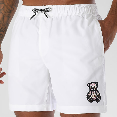 Teddy Yacht Club - Short De Bain Small Travis Blanc Rose