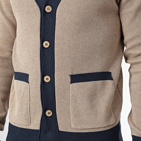 Classic Series - Chaleco 106 Beige Azul Marino